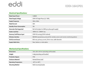 Myenergi EDDI Energy Diverter Diverts surplus solar energy to your hot water - I.T.S Technologies